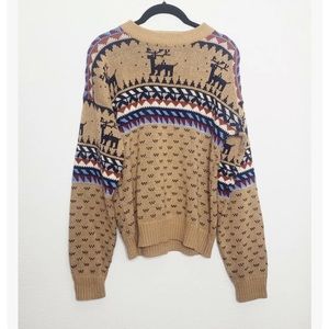 JCPenny Classic Styling Men's Vintage Reindeer Sweater *No Size Tag* Small?